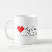 Liebe I mein Geek Kaffeetasse (Links)