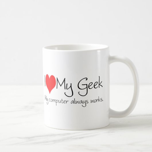 Liebe I mein Geek Kaffeetasse (Rechts)