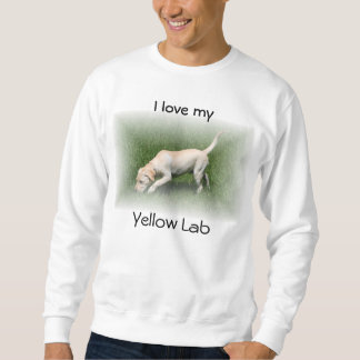 Liebe I mein gelber Labrador Sweatshirt