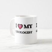 Liebe I mein Geologe Kaffeetasse (Vorderseite Links)