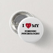 Liebe I mein gerichtlicher Psychologe Button (Vorne & Hinten)