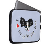Liebe I mein Gimpy Haustier Laptopschutzhülle (Vorne Rechts)