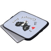 Liebe I mein Gimpy Haustier Laptopschutzhülle (Vorne Knopf)