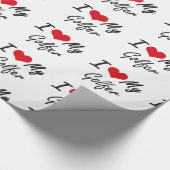 Liebe I mein Golfspieler Geschenkpapier (Ecke)