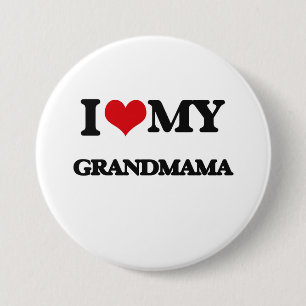 Liebe I mein Grandmama Button