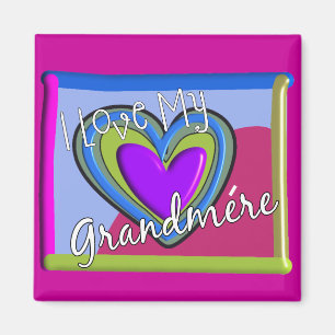 Liebe I mein Grandmere (FRANZÖSISCH) Magnet