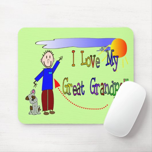 Liebe I mein großer Großvater Mousepad (Mit Mouse)