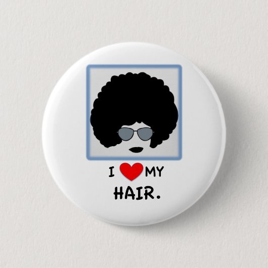 Liebe I mein Haar - Afro Button (Vorderseite)