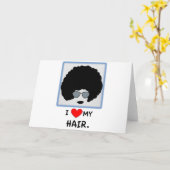 Liebe I mein Haar - Afro Karte (Gelbe Blume)