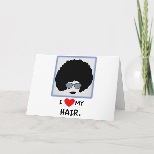Liebe I mein Haar - Afro Karte (Vorderseite)