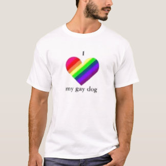 Liebe I mein homosexueller Hund T-Shirt
