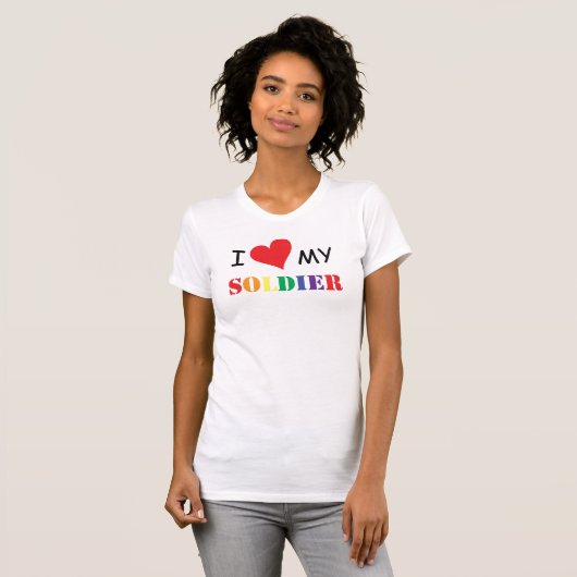 Liebe I mein HOMOSEXUELLER Soldat T-Shirt (Vorne ganz)