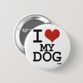 Liebe I mein Hund Button (Vorne & Hinten)
