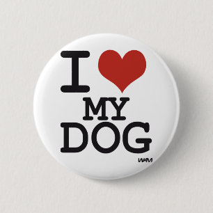 Liebe I mein Hund Button