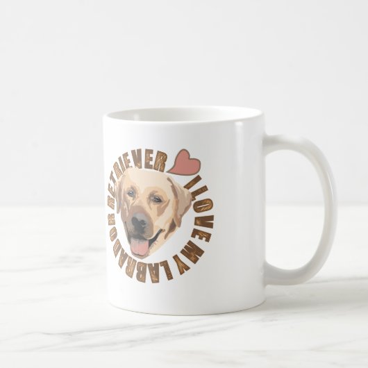 Liebe I mein Hund - Labrador-Retriever Kaffeetasse (Rechts)