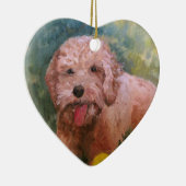 Liebe I mein Hund Oranament Goldendoodle Keramik Ornament (Rechts)