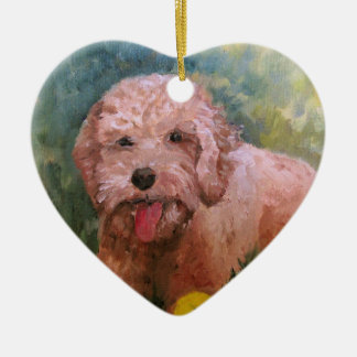 Liebe I mein Hund Oranament Goldendoodle Keramik Ornament