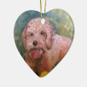 Liebe I mein Hund Oranament Goldendoodle Keramik Ornament (Links)