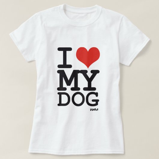 Liebe I mein Hund T-Shirt (Design vorne)