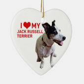 Liebe I mein Jack-Russell-Terrier Keramikornament (Rechts)