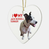 Liebe I mein Jack-Russell-Terrier Keramikornament (Links)