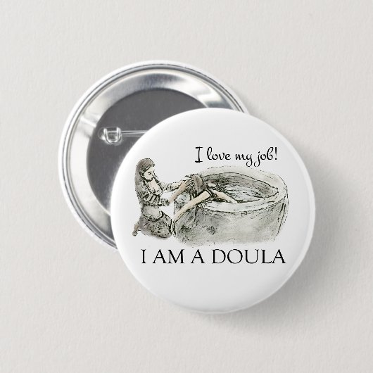 Liebe I mein Job! Doula Abzeichen Button (Vorne & Hinten)