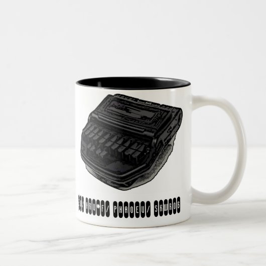 Liebe I mein Job in der steno Zweifarbige Tasse (Rechts)