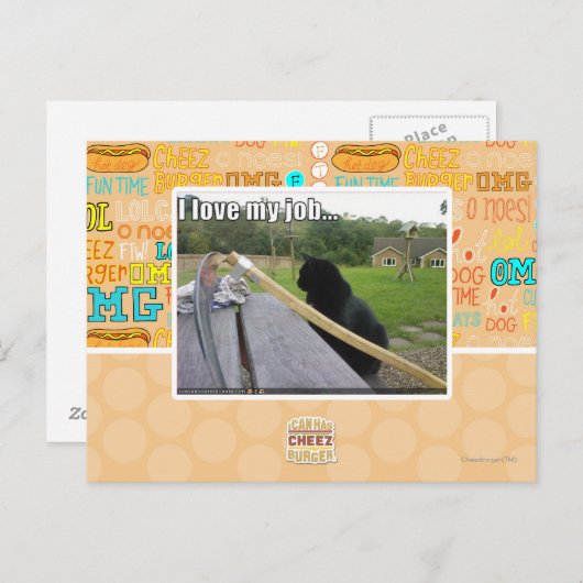 Liebe I mein Job Postkarte (Vorne/Hinten)