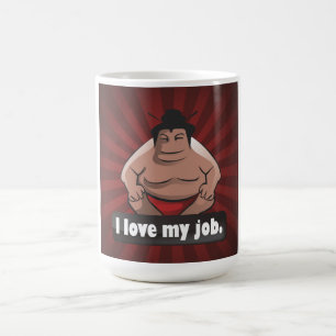 Liebe I mein Job Sumo Kaffeetasse