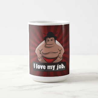 Liebe I mein Job Sumo Kaffeetasse