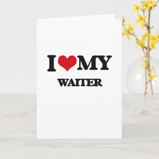 Liebe I mein Kellner Karte (Gelbe Blume)