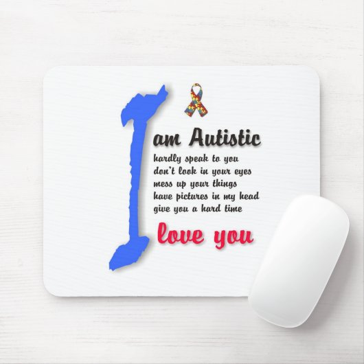 Liebe I mein Kind mit Autismus - einzigartiges Mousepad (Mit Mouse)