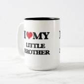 Liebe I mein kleiner Bruder Zweifarbige Tasse (Vorderseite Links)