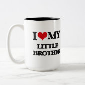 Liebe I mein kleiner Bruder Zweifarbige Tasse (Links)