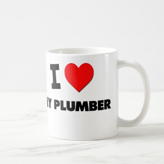 Liebe I mein Klempner Kaffeetasse (Rechts)