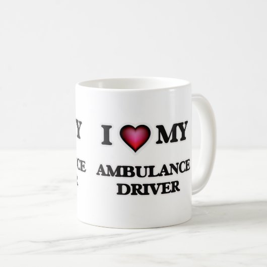 Liebe I mein Krankenwagen-Fahrer Kaffeetasse (VorderseiteRechts)