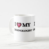Liebe I mein Kriminologe Kaffeetasse (Vorderseite Links)