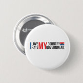 Liebe I MEIN LAND-Hass MEINE REGIERUNG Button (Vorne & Hinten)