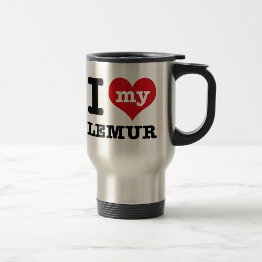 Liebe I mein Lemur Reisebecher (Rechts)
