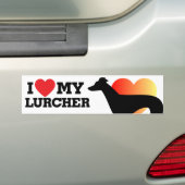 Liebe I mein Lurcher Autoaufkleber (Auf Auto)