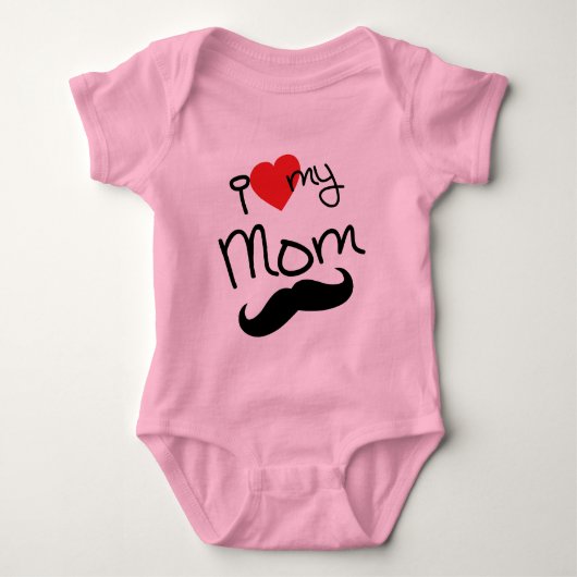Liebe I mein Mama-Bodysuit Baby Strampler (Vorderseite)
