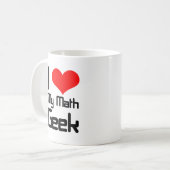 Liebe I mein Mathe Geek Kaffeetasse (Vorderseite Links)