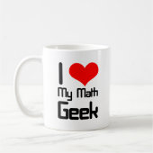 Liebe I mein Mathe Geek Kaffeetasse (Links)