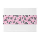 Liebe I mein Mäusemuster im Rosa Einladungsbanderole (Rückseitenbeispiel)