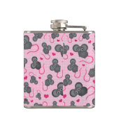 Liebe I mein Mäusemuster im Rosa Flachmann (Rückseite)