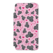 Liebe I mein Mäusemuster im Rosa Incipio iPhone Geldbeutel-Hülle (Folio Vorderseite)