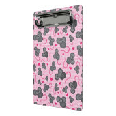 Liebe I mein Mäusemuster im Rosa Mini Klemmbrett (Gewinkelt2)