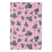 Liebe I mein Mäusemuster im Rosa Mini Klemmbrett (Rückseite)