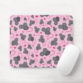 Liebe I mein Mäusemuster im Rosa Mousepad (Mit Mouse)