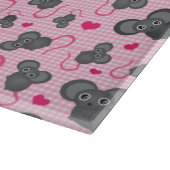 Liebe I mein Mäusemuster im Rosa Schneidebrett (Ecke)